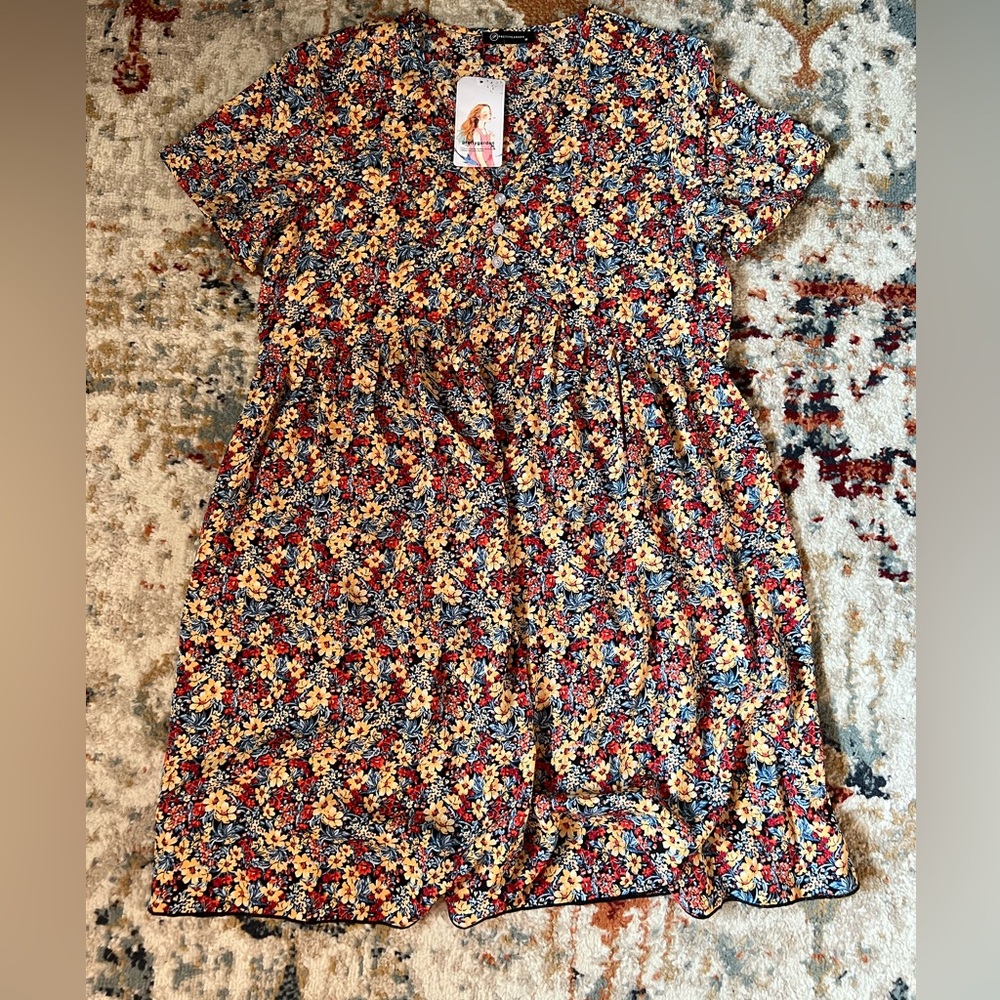 Pretty Garden Flowy Floral Dress